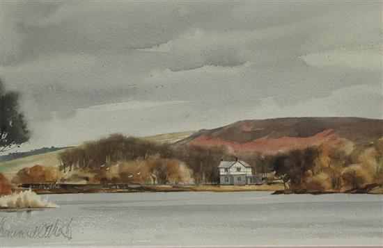 Bernard Atherton, watercolour, The Black and White House